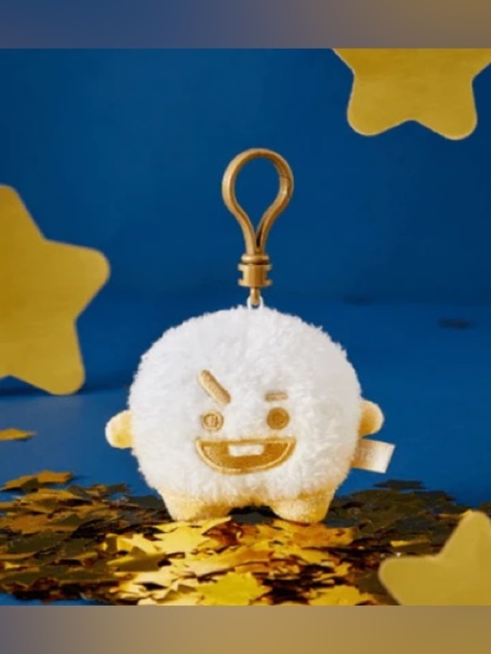 Official BT21 Shooky Twinkle Edition Fluffy Plush Keychain Toy Bag Charm Doll